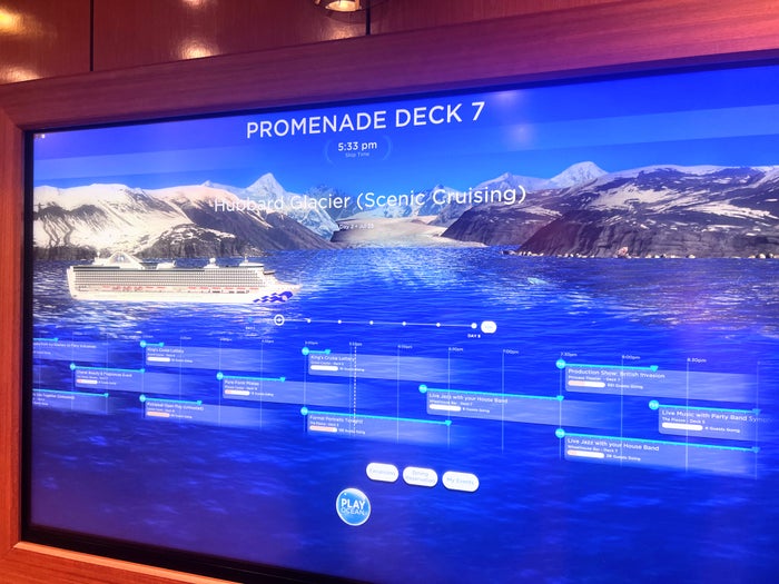 Interactive boards on Grand Princess Interactive boards on Grand Princess