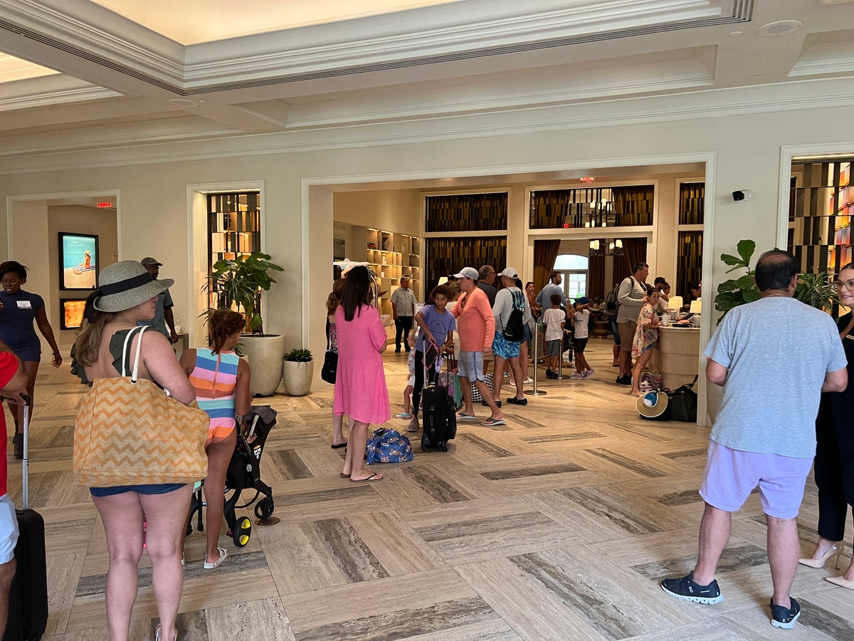 JW Marriott Turnberry Check in line