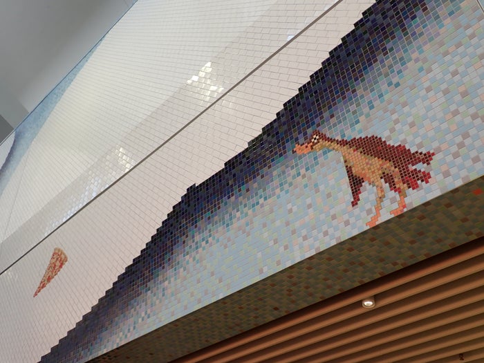 LGA Terminal B pizza duck