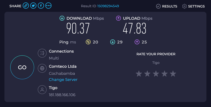 Los Tajibos Santa Cruz speed test Los Tajibos Santa Cruz speed test