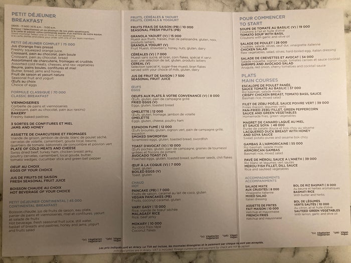 Radisson Serviced Apartments Antananarivo breakfast menu Radisson Serviced Apartments Antananarivo breakfast menu