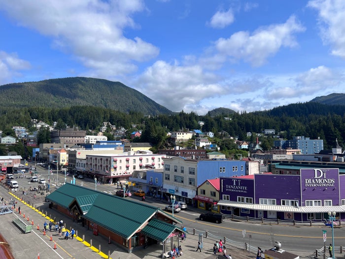 View of Ketchikan from cruise ship View of Ketchikan from cruise ship