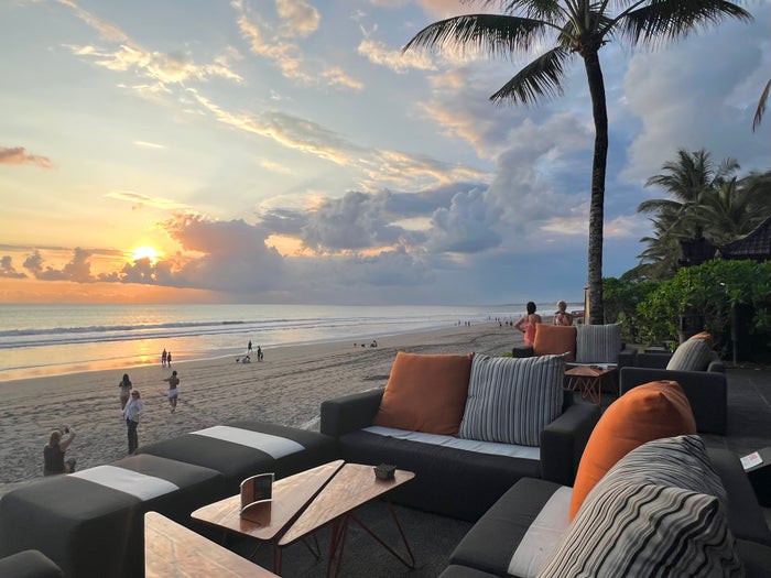 W Seminyak Bali beach bar sunset W Seminyak Bali beach bar sunset