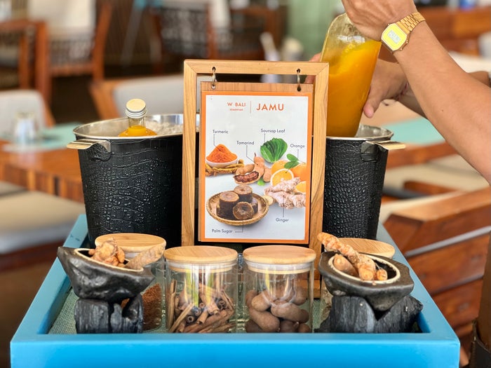 W Seminyak Bali breakfast Jamu W Seminyak Bali breakfast Jamu