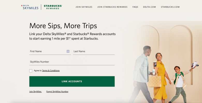 Delta and Starbucks Linking Page