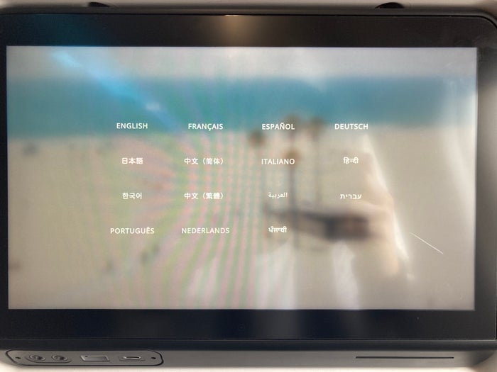Air Canada A330 300 economy YUL LAX entertainment system languages Air Canada A330 300 economy YUL LAX entertainment system languages