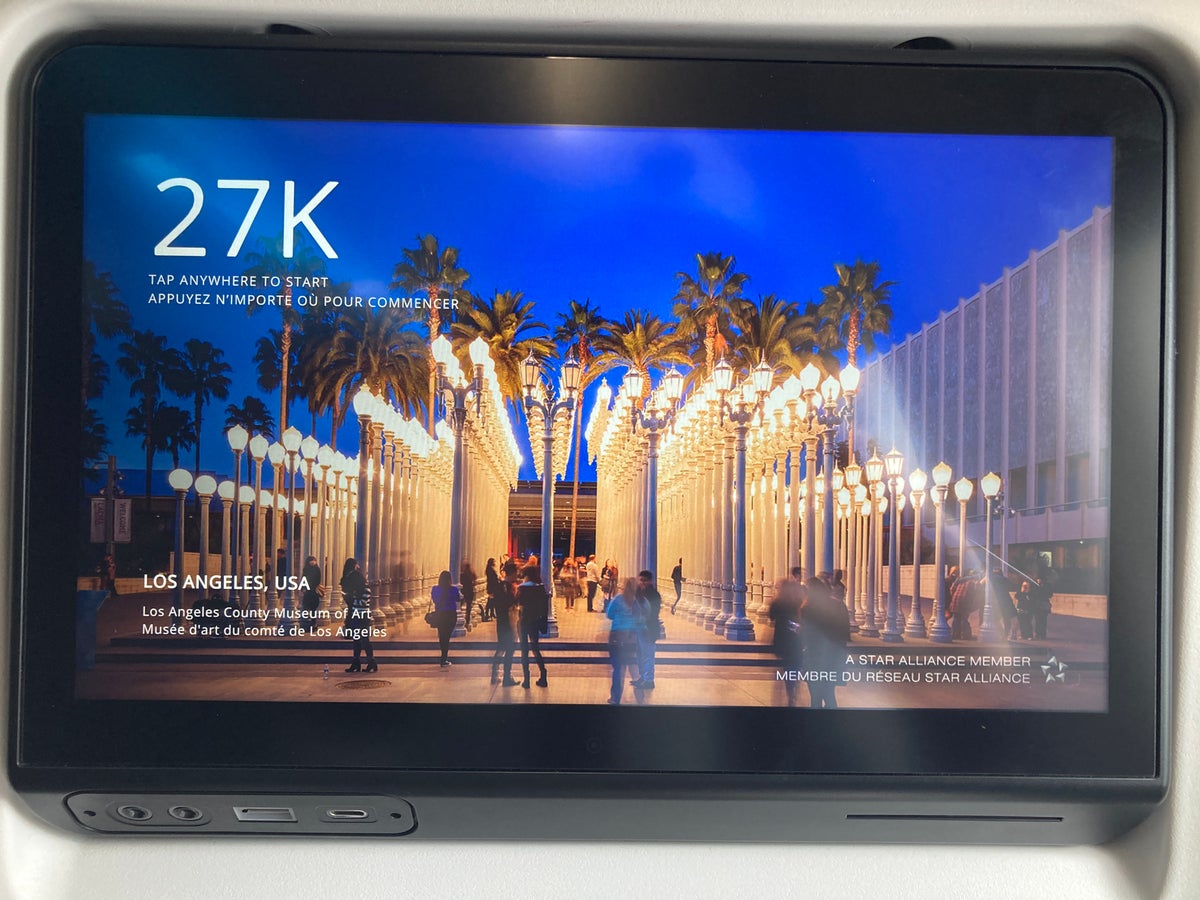 Air Canada A330 300 economy YUL LAX entertainment system