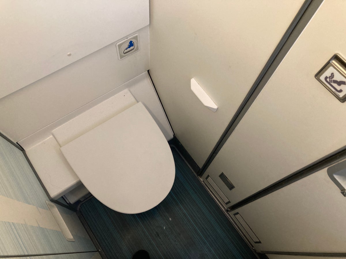 Air Canada A330 300 economy YUL LAX lavatory toilet