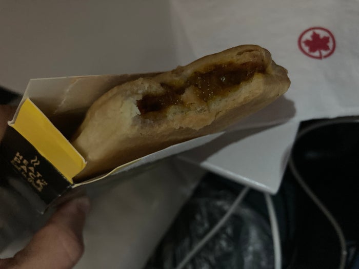 Air Canada B787-9 FRA to YUL economy hot pocket bitten