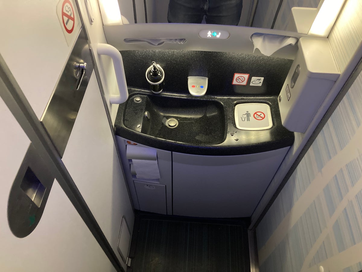 Air Canada B787-9 FRA to YUL economy lavatory sink