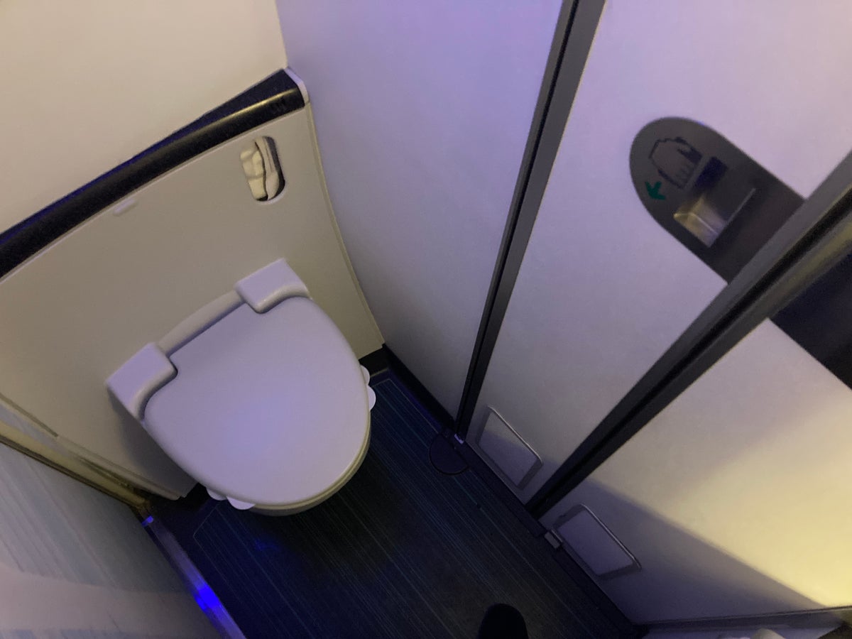 Air Canada B787-9 FRA to YUL economy lavatory toilet