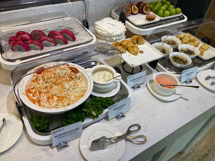 Apricot Business Lounge SGN fruits and dessert Apricot Business Lounge SGN fruits and dessert