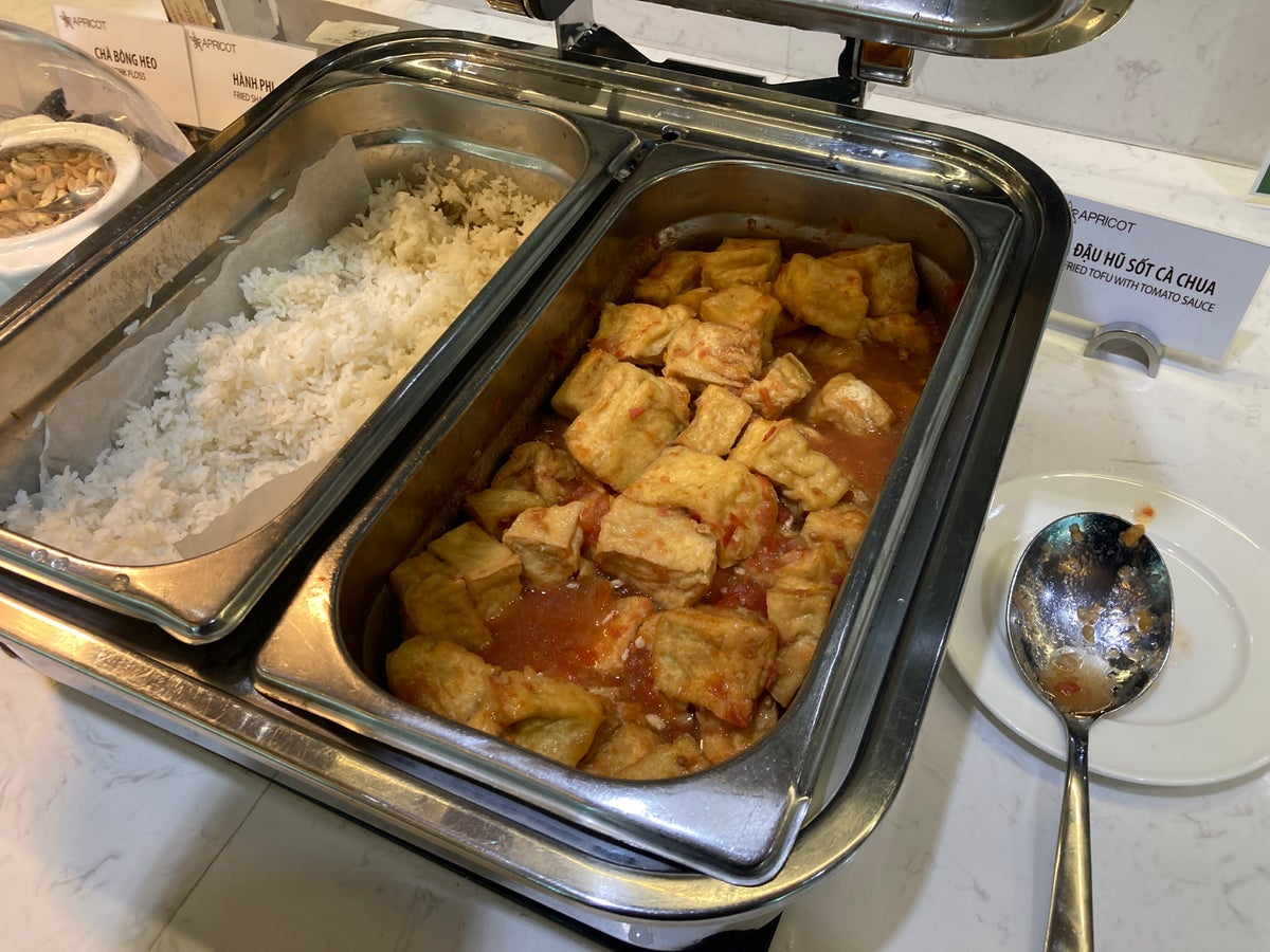 Apricot Business Lounge SGN rice and tofu