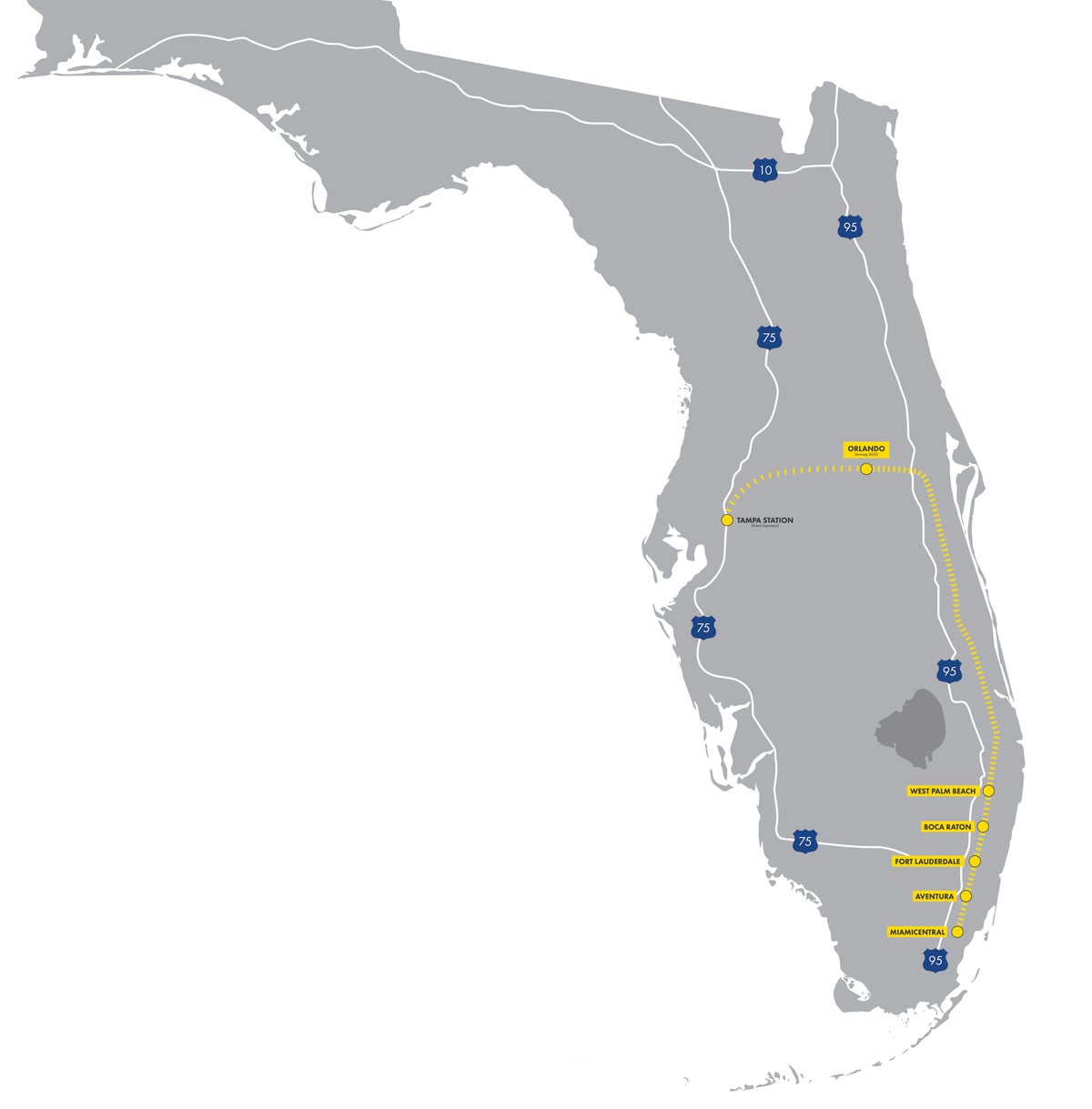 Brightline Florida Map