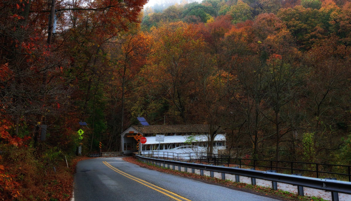 Covered Bridge in Fall
