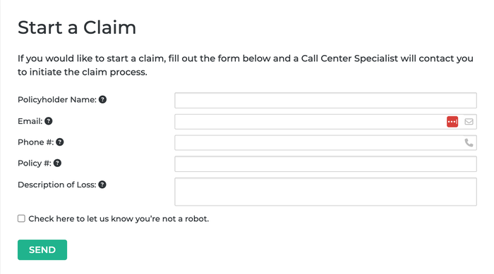 GoReady file a claim
