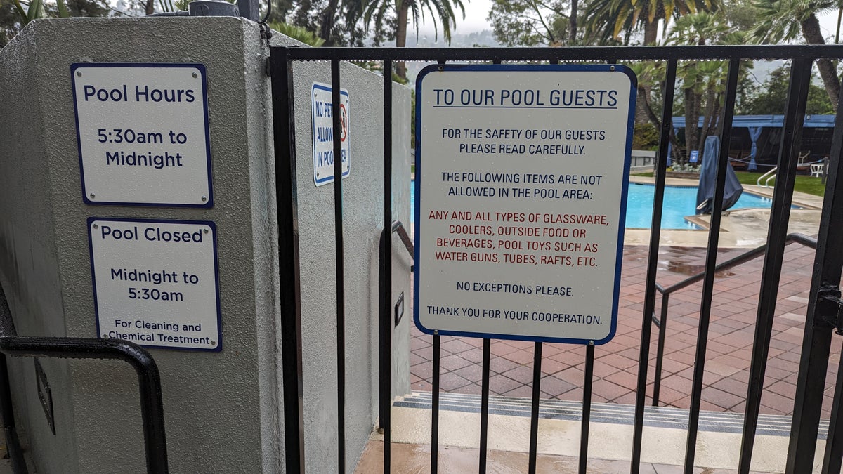 Hilton Los Angeles Universal City amenities pool gate rules and hours