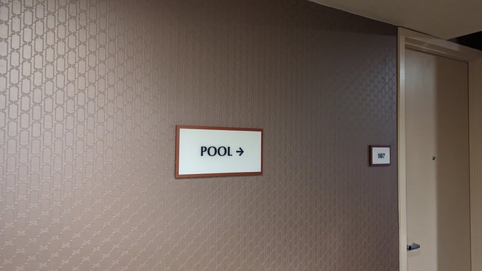 Hilton Los Angeles Universal City amenities pool sign Hilton Los Angeles Universal City amenities pool sign