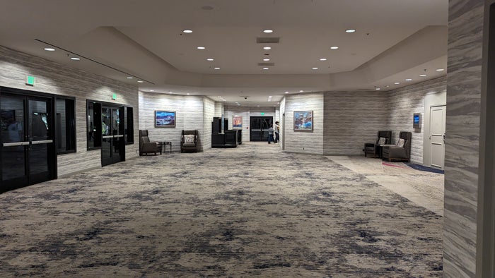 Hilton Los Angeles Universal City banquet room hallway Hilton Los Angeles Universal City banquet room hallway