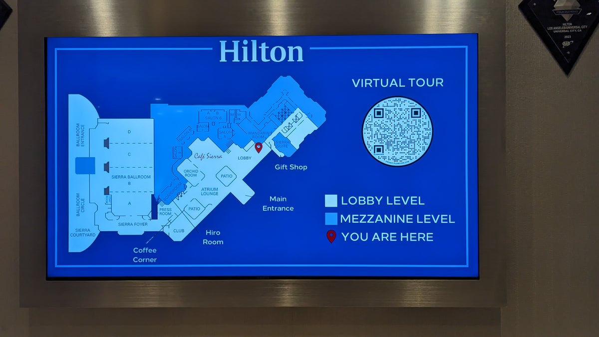 Hilton Los Angeles Universal City floor map