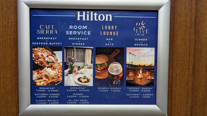Hilton Los Angeles Universal City food and beverage dining options Hilton Los Angeles Universal City food and beverage dining options