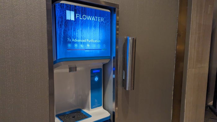 Hilton Los Angeles Universal City lobby water filter Hilton Los Angeles Universal City lobby water filter