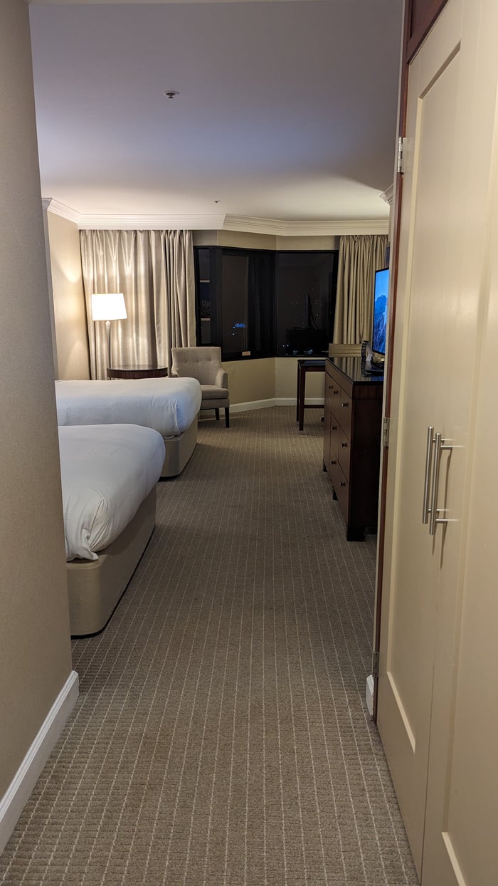 Hilton Los Angeles Universal City room entry view Hilton Los Angeles Universal City room entry view