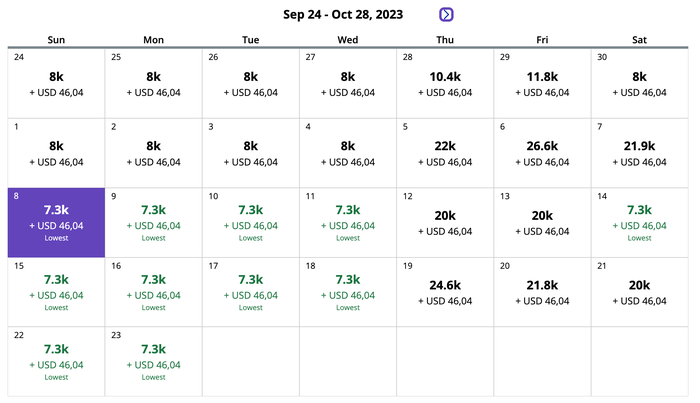 Houston to Cancun availability