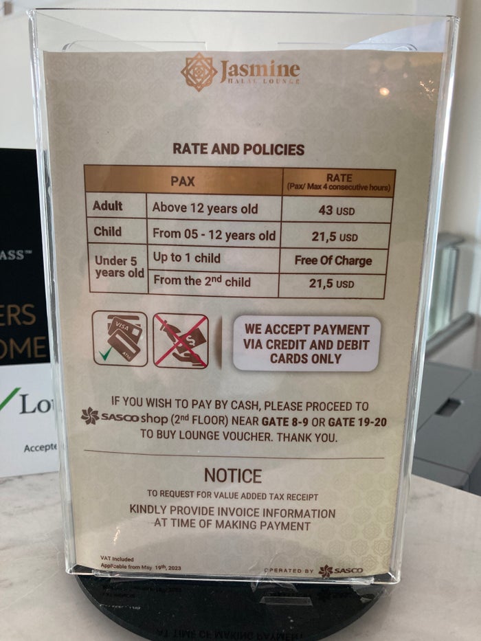 Jasmine Halal Lounge SGN day rates