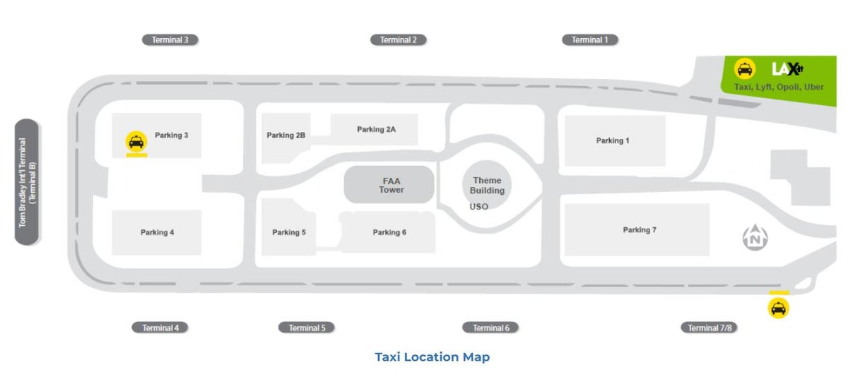 LAX Taxi Map