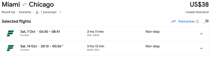 Miami to Chicago in October