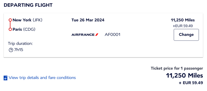 New York to Paris in March