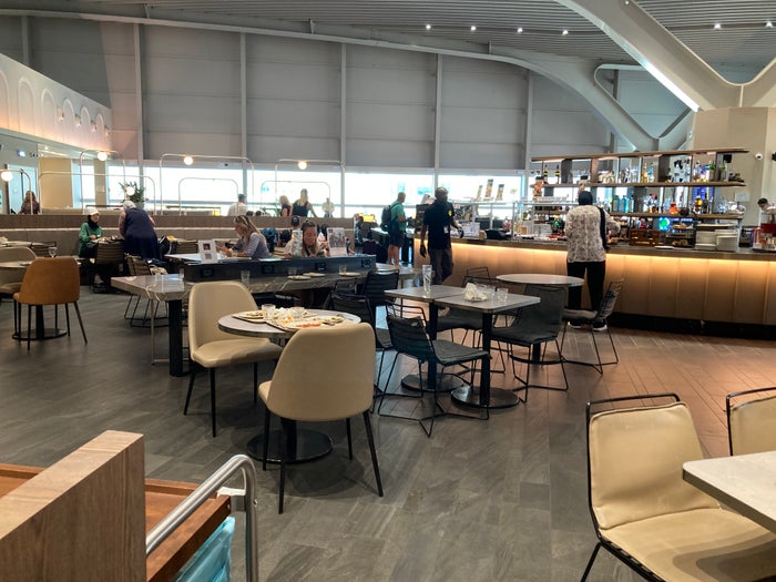 Plaza Premium Lounge Rome FCO cafe seating area