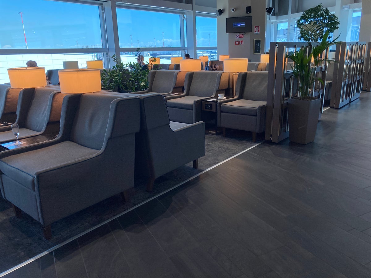 Plaza Premium Lounge Rome FCO seating in rear