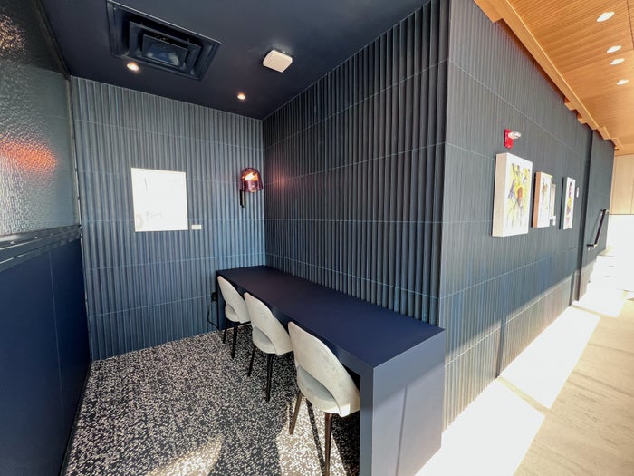 Semi private work area at Capital One Lounge Dulles Airport Semi private work area at Capital One Lounge Dulles Airport