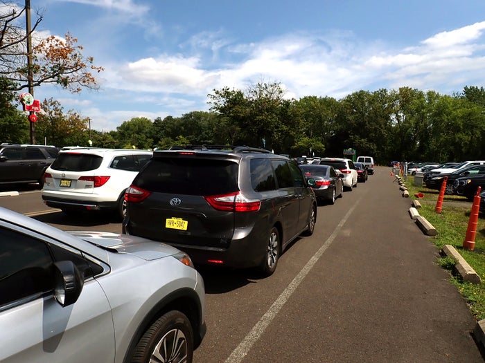Sesame Place parking line
