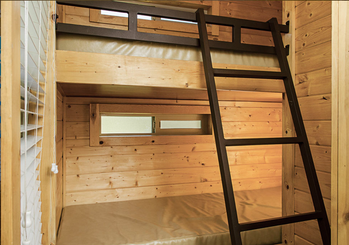 Thousand Trails Yosemite Lakes cabin bunk beds Thousand Trails Yosemite Lakes Cottage Bunkroom