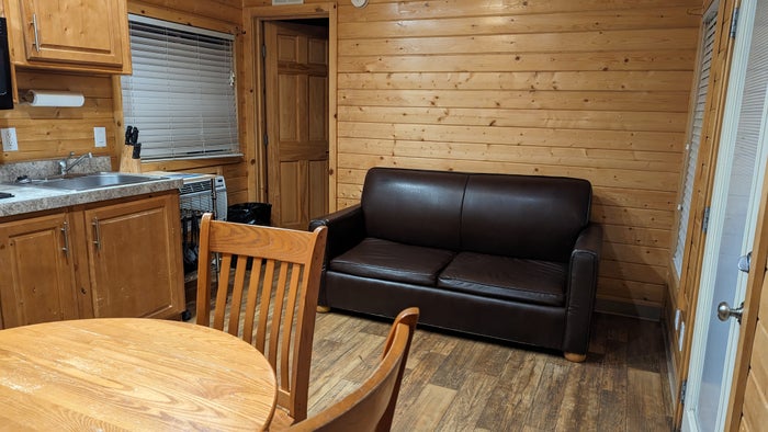 Thousand Trails Yosemite Lakes cabin living room Thousand Trails Yosemite Lakes cabin living room