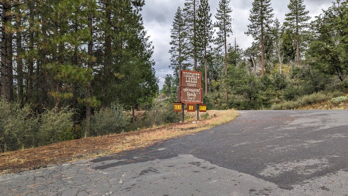 Thousand Trails Yosemite Lakes general store entrance sign Thousand Trails Yosemite Lakes general store entrance sign