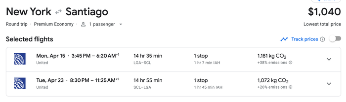 UA Sanitago Premium Economy Deal UA Sanitago Premium Economy Deal
