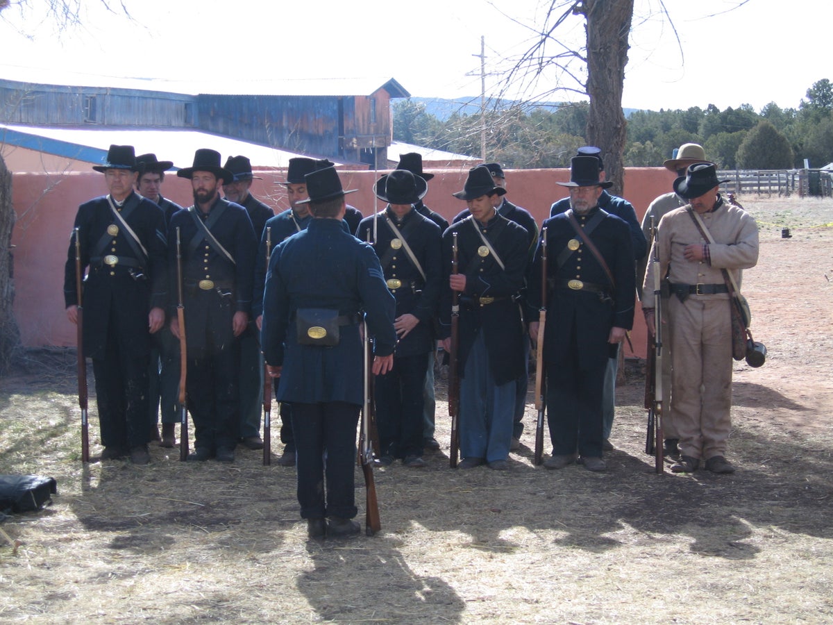 Union Soldiers at Attention at Pecos