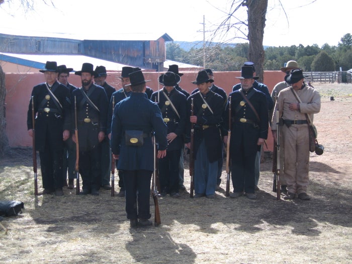 Union Soldiers at Attention at Pecos Union Soldiers at Attention at Pecos
