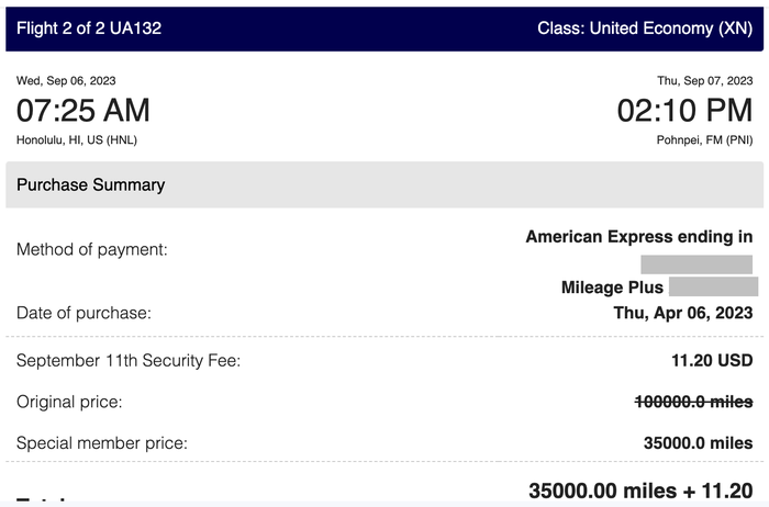 United Airlines Island Hopper Booking LAX PNI