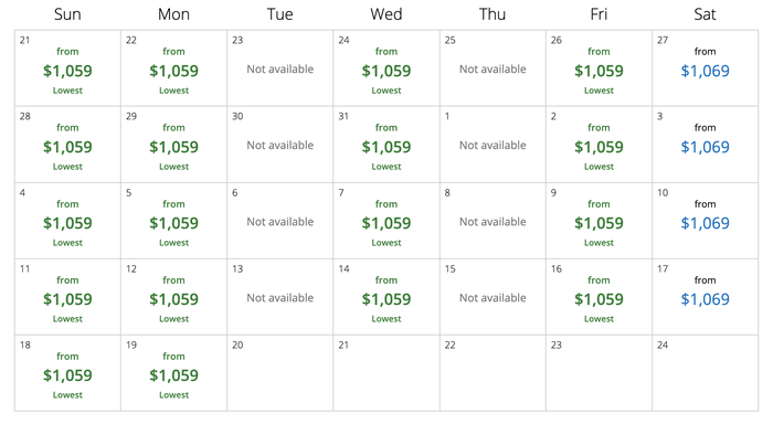 United Island Hopper HNL PNI average cash cost