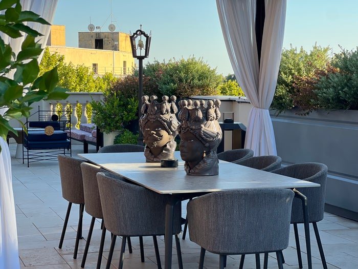 W Rome EWOW terrace dining table
