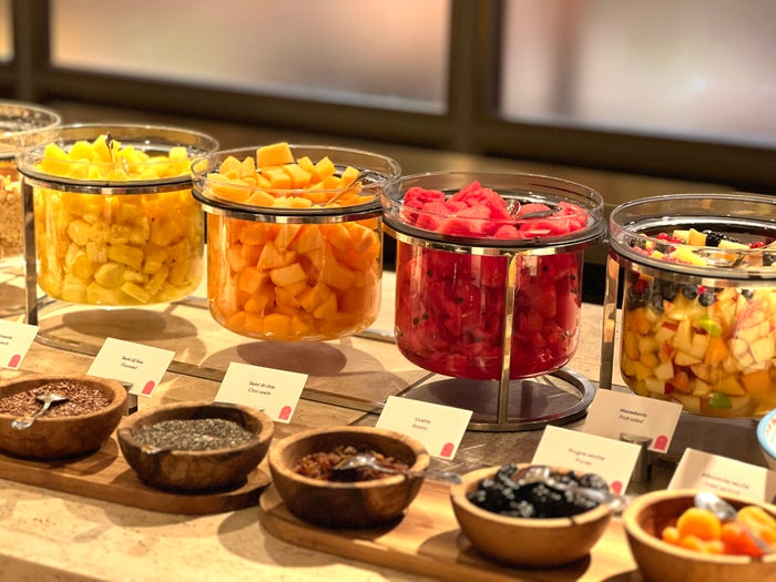W Rome FnB breakfast buffet fruit and nuts