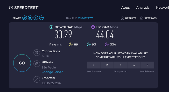 Wi fi speed GRU lounge
