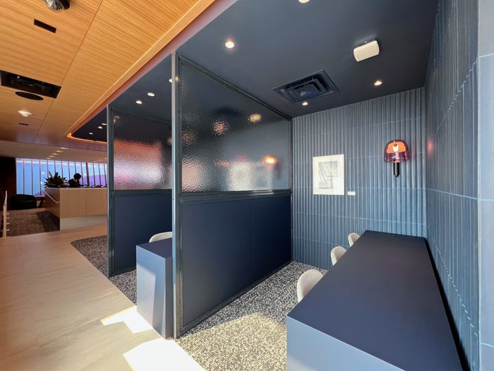Working spaces at Capital One Lounge at Dulles Airport Working spaces at Capital One Lounge at Dulles Airport
