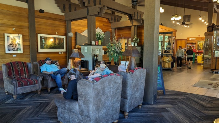 Wuksachi Lodge Sequoia National Park lobby seating
