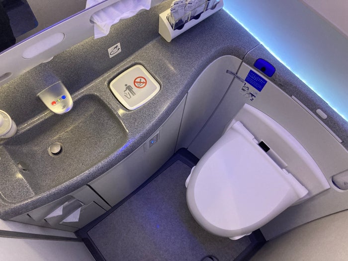 ANA B787 8 business class lavatory ANA B787 8 business class lavatory